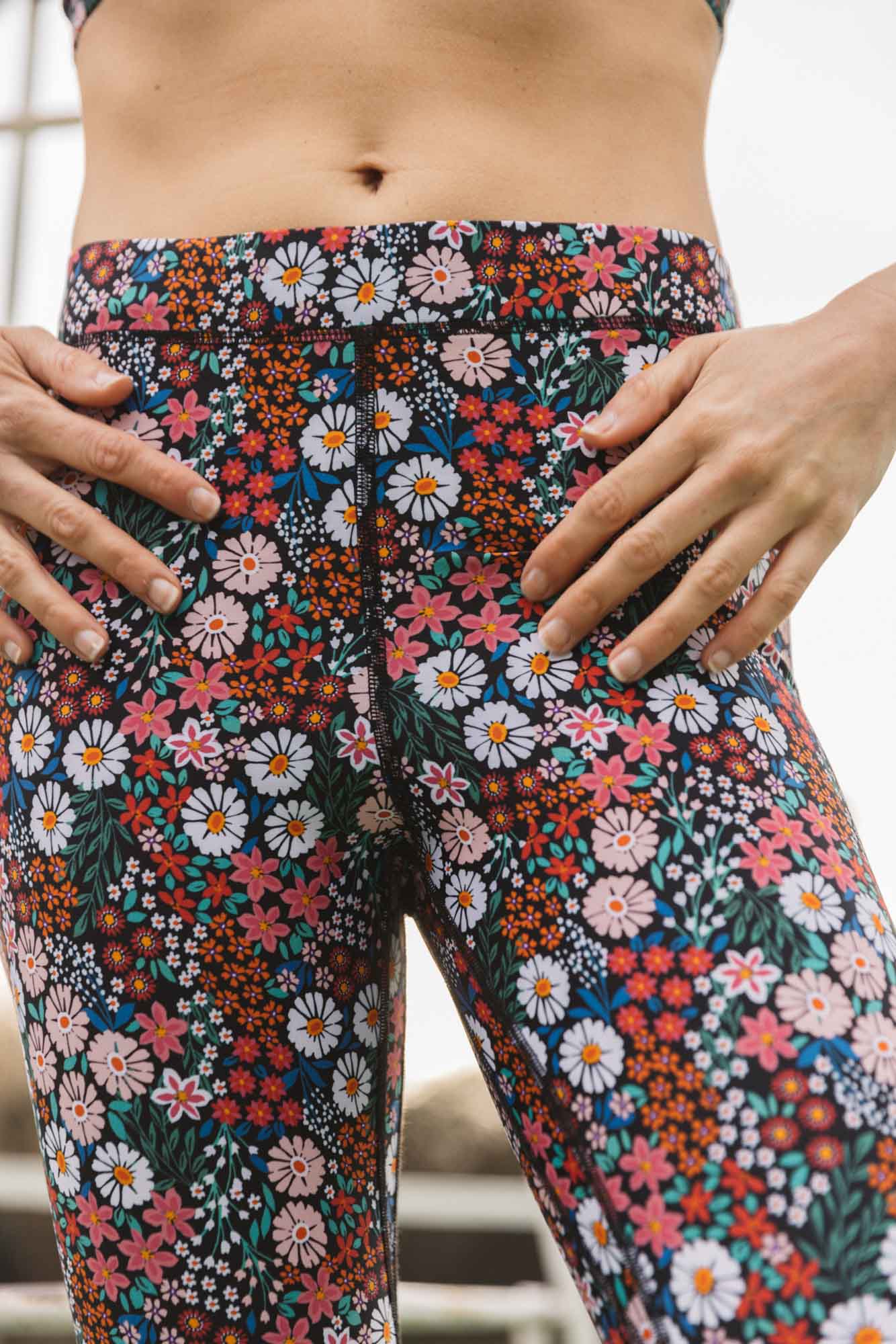 Félicité leggings with daisy print