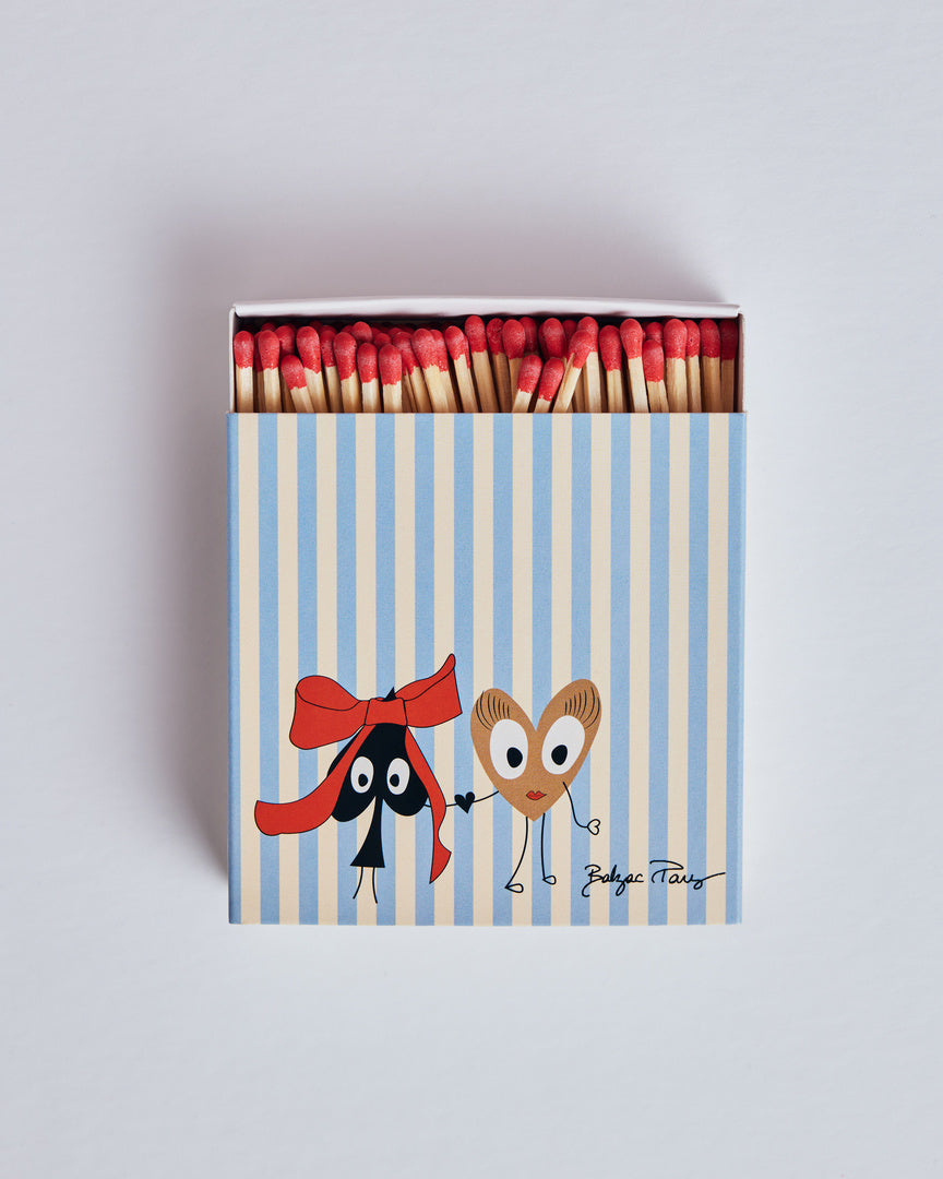 Box d'allumettes 2 - stripes bleues and ecrues