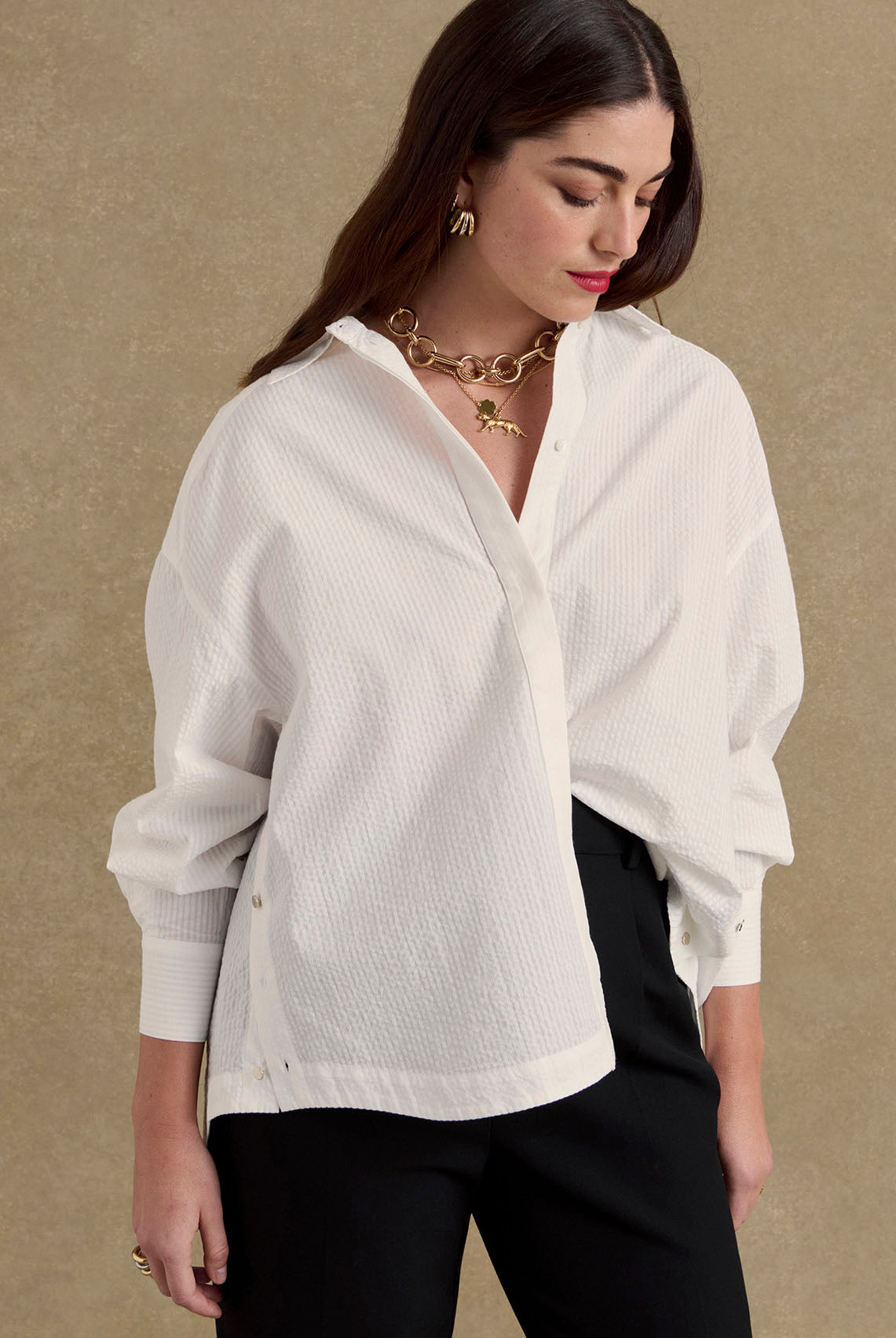 Shirt Arthus seersucker white