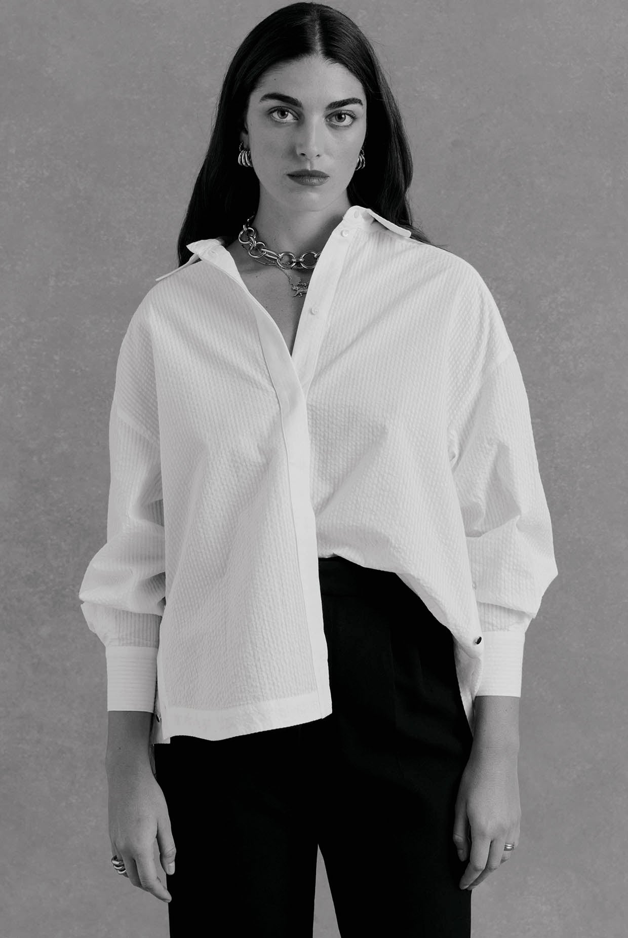 Shirt Arthus seersucker white