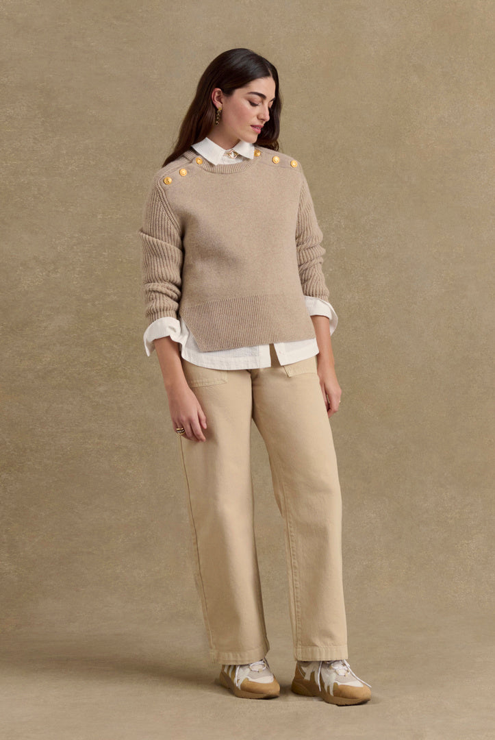 Jeans Nazaire beige minéral