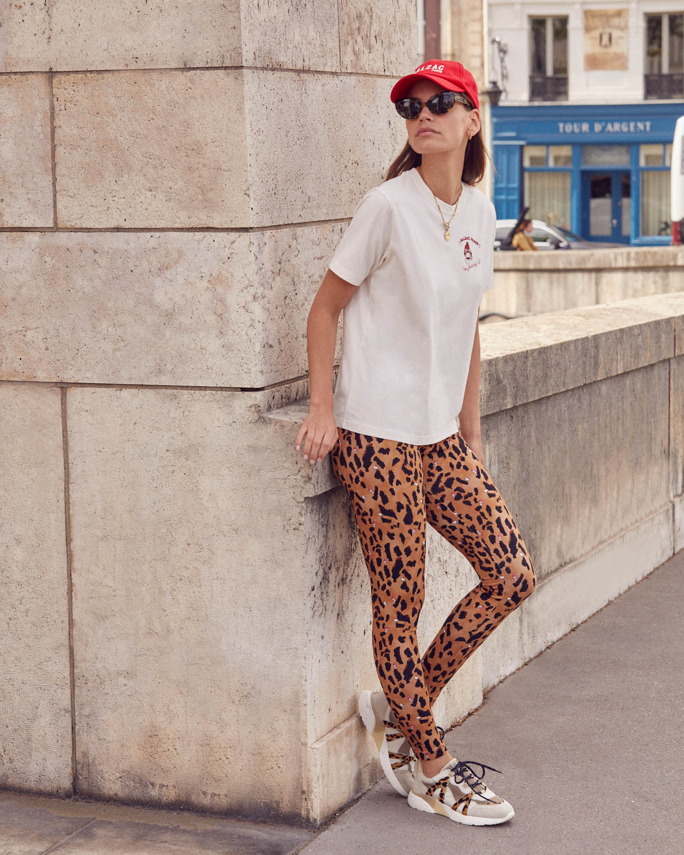 Sneakers Astor sand and cheetah