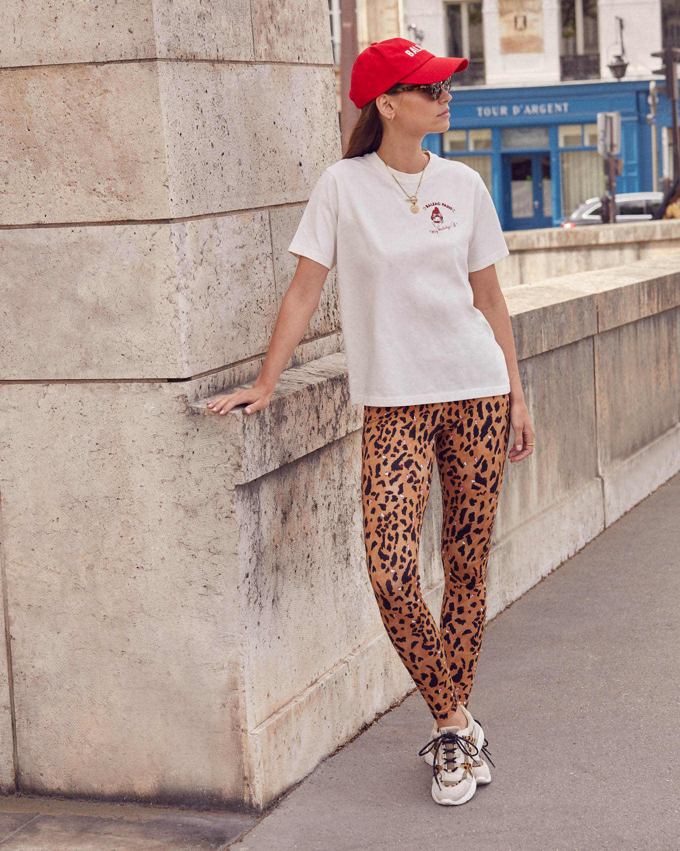 Sneakers Astor sand and cheetah