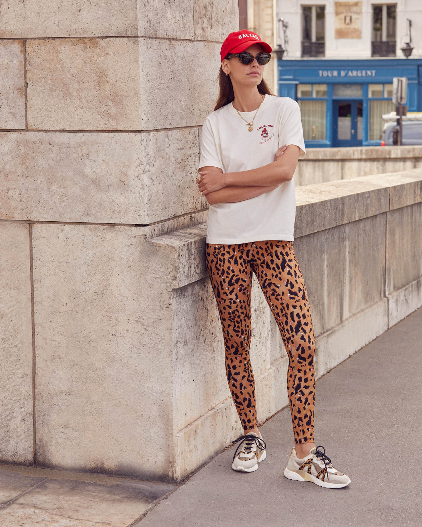 Sneakers Astor sand and cheetah