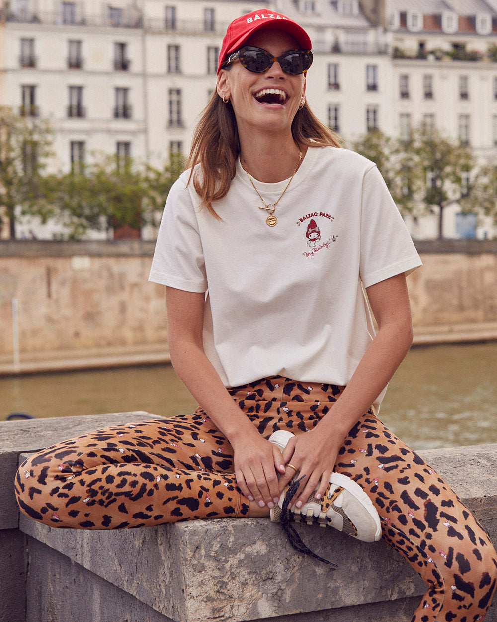 Sneakers Astor sand and cheetah