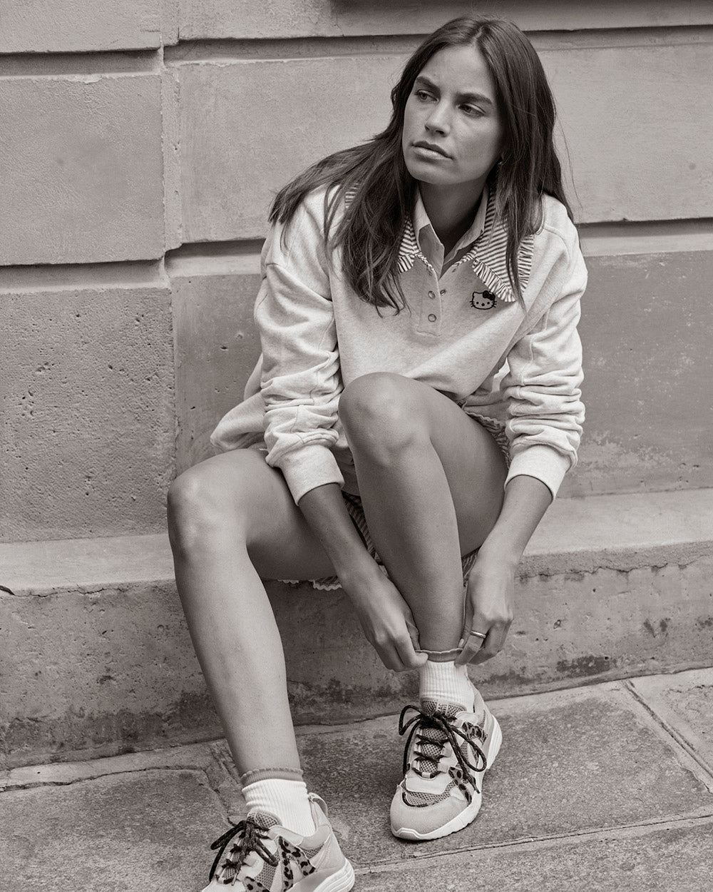 Sneakers Astor sand and cheetah