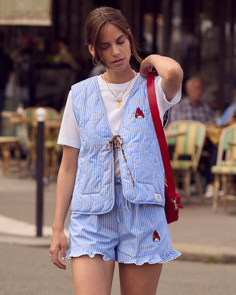 My Melody blue and white striped Nuance cardigan - Balzac Paris
