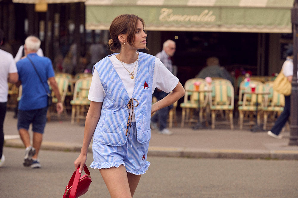 Vest Nuance stripes blue and white My Melody