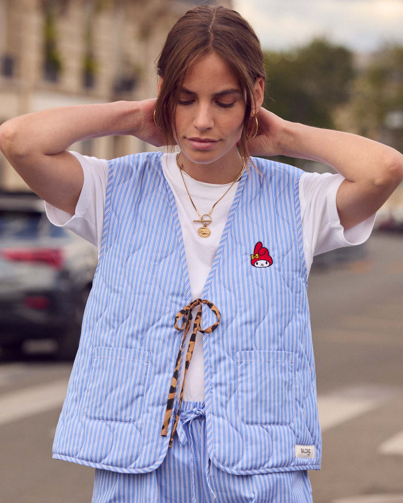 Vest Nuance stripes blue and white My Melody