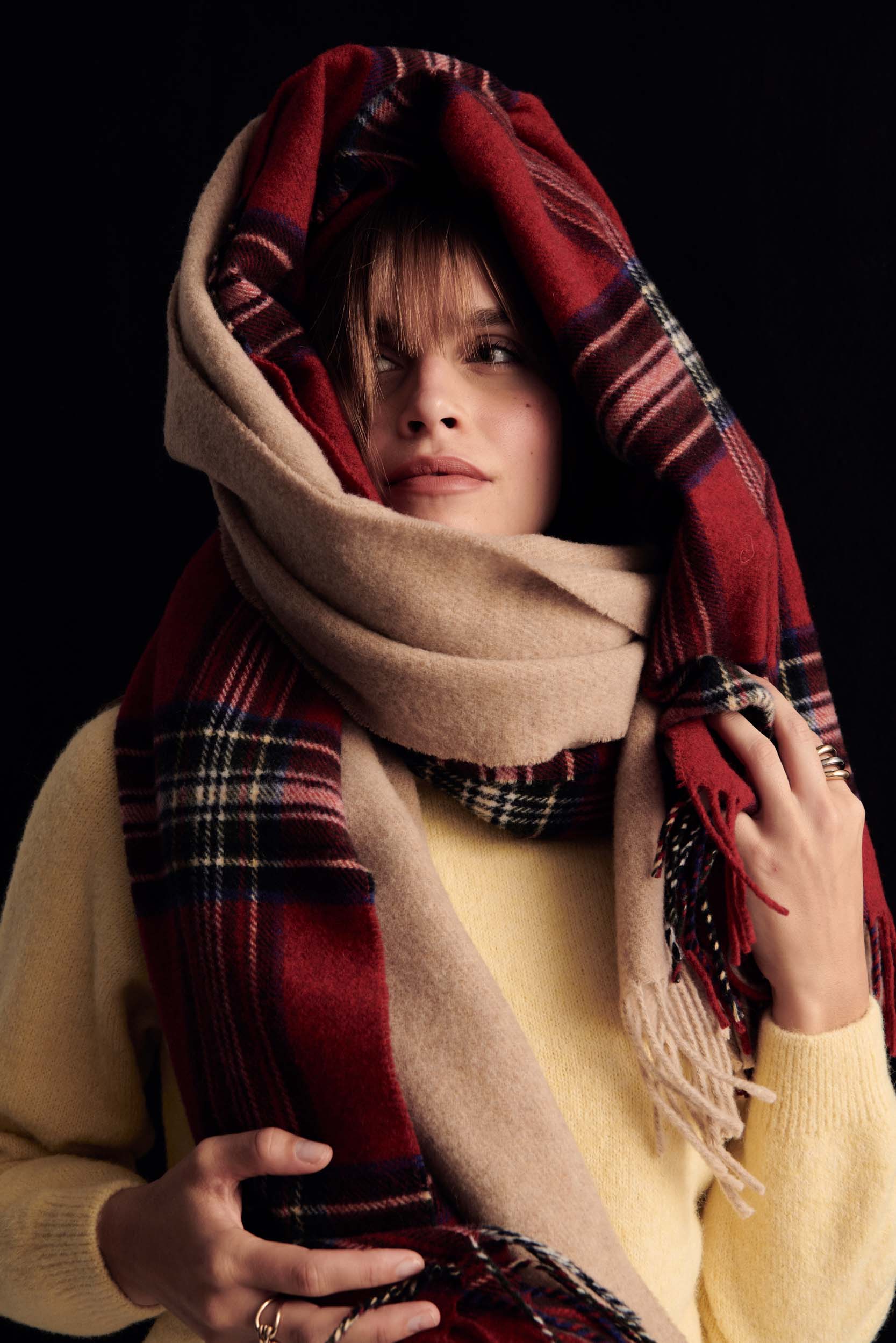 Scarf Public tartan red