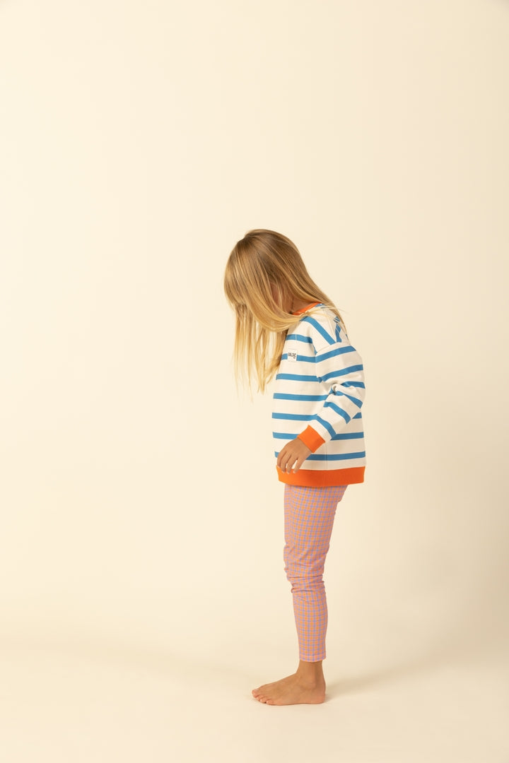 Orange and white striped Drache sweatshirt