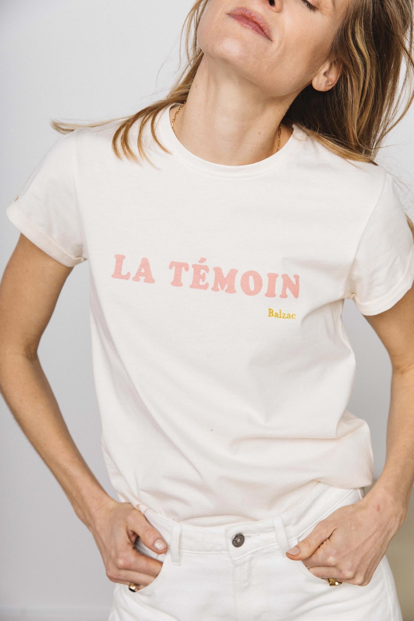 T-shirt La Témoin ecru