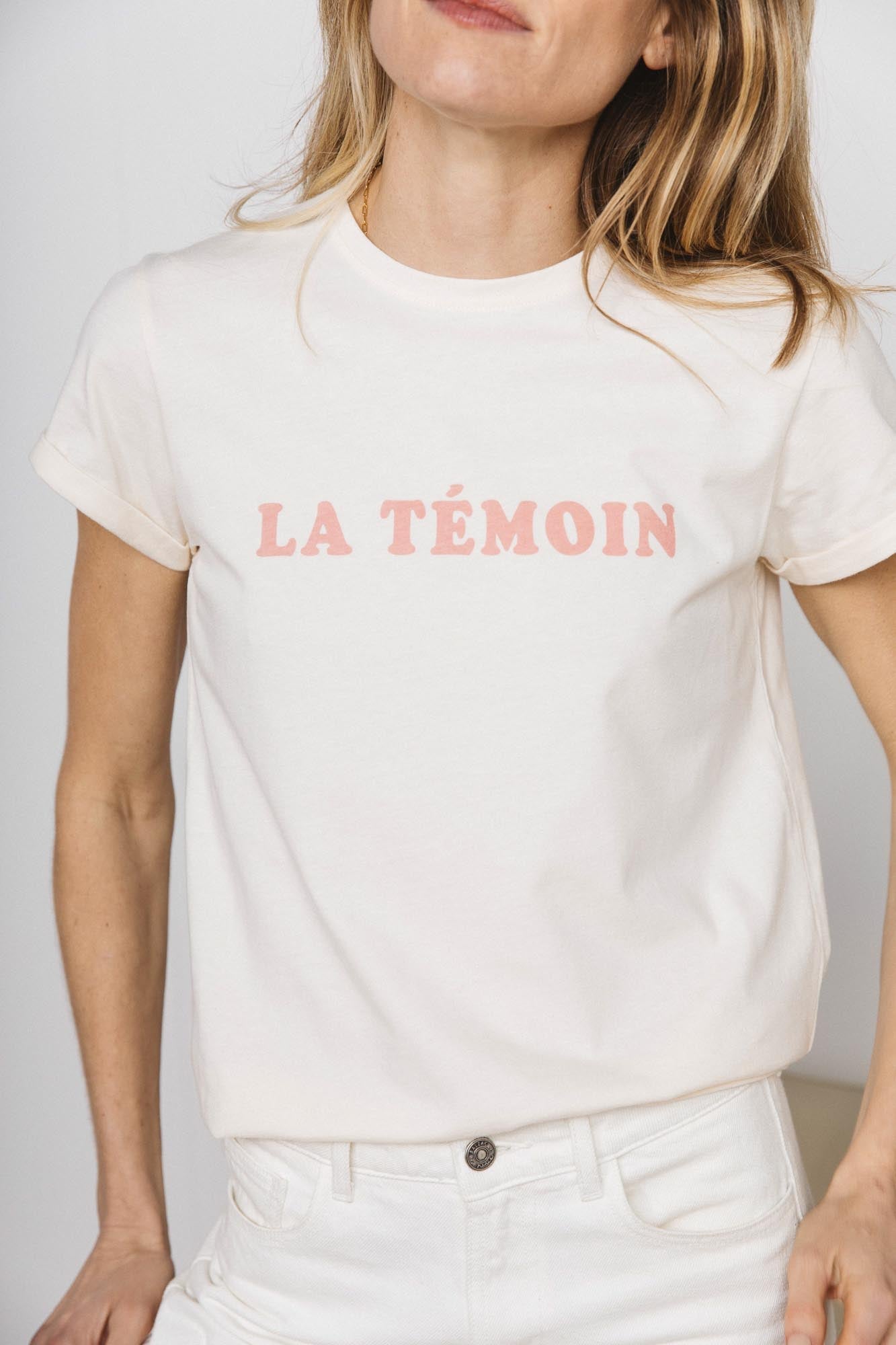 T-shirt La Témoin ecru