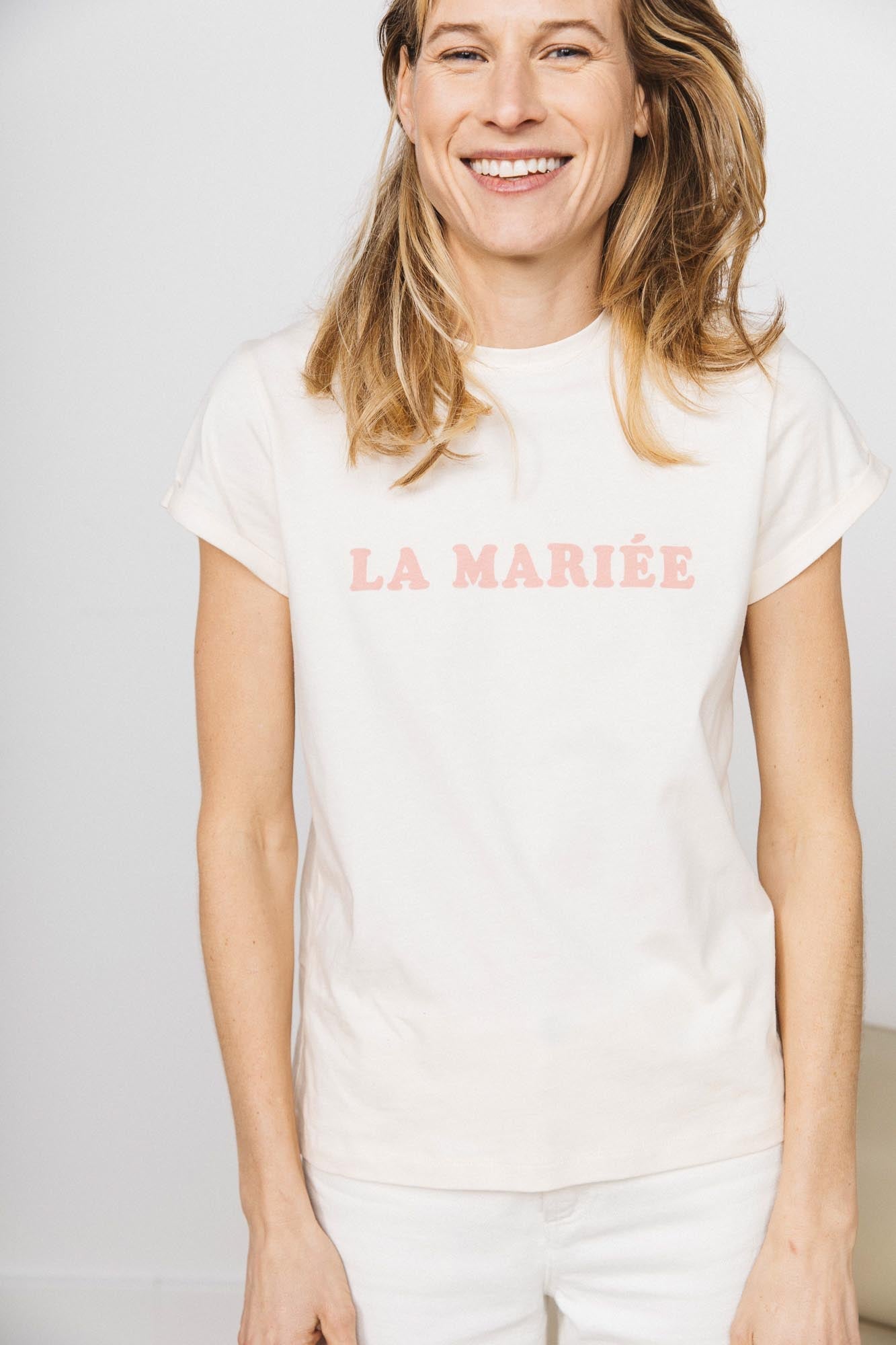 The Bride ecru organic cotton T shirt Balzac Paris