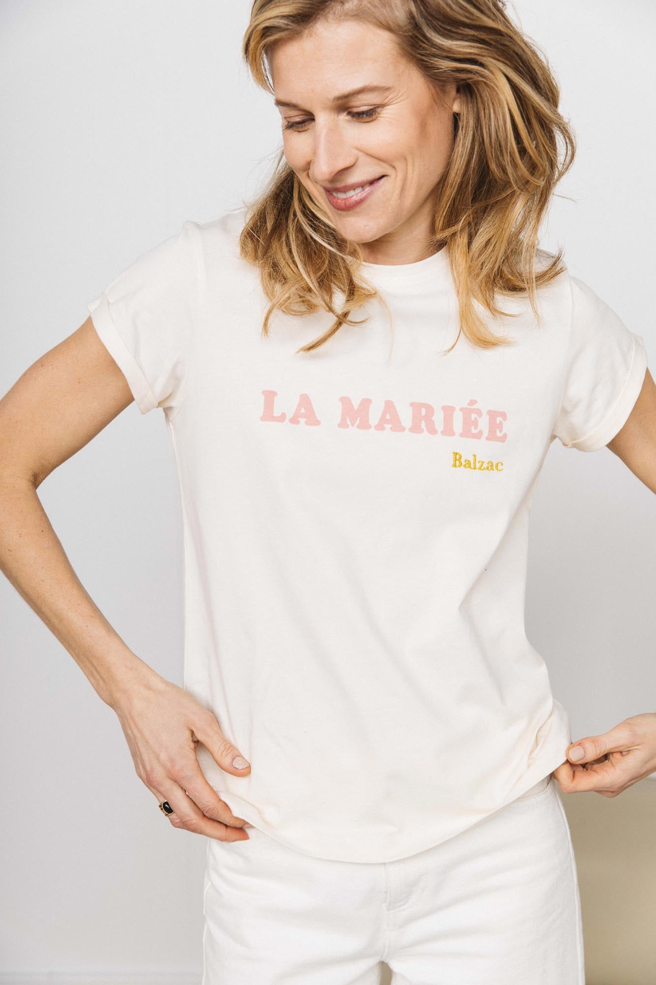 Tee-shirt La Mariée coton biologique écru Balzac Paris