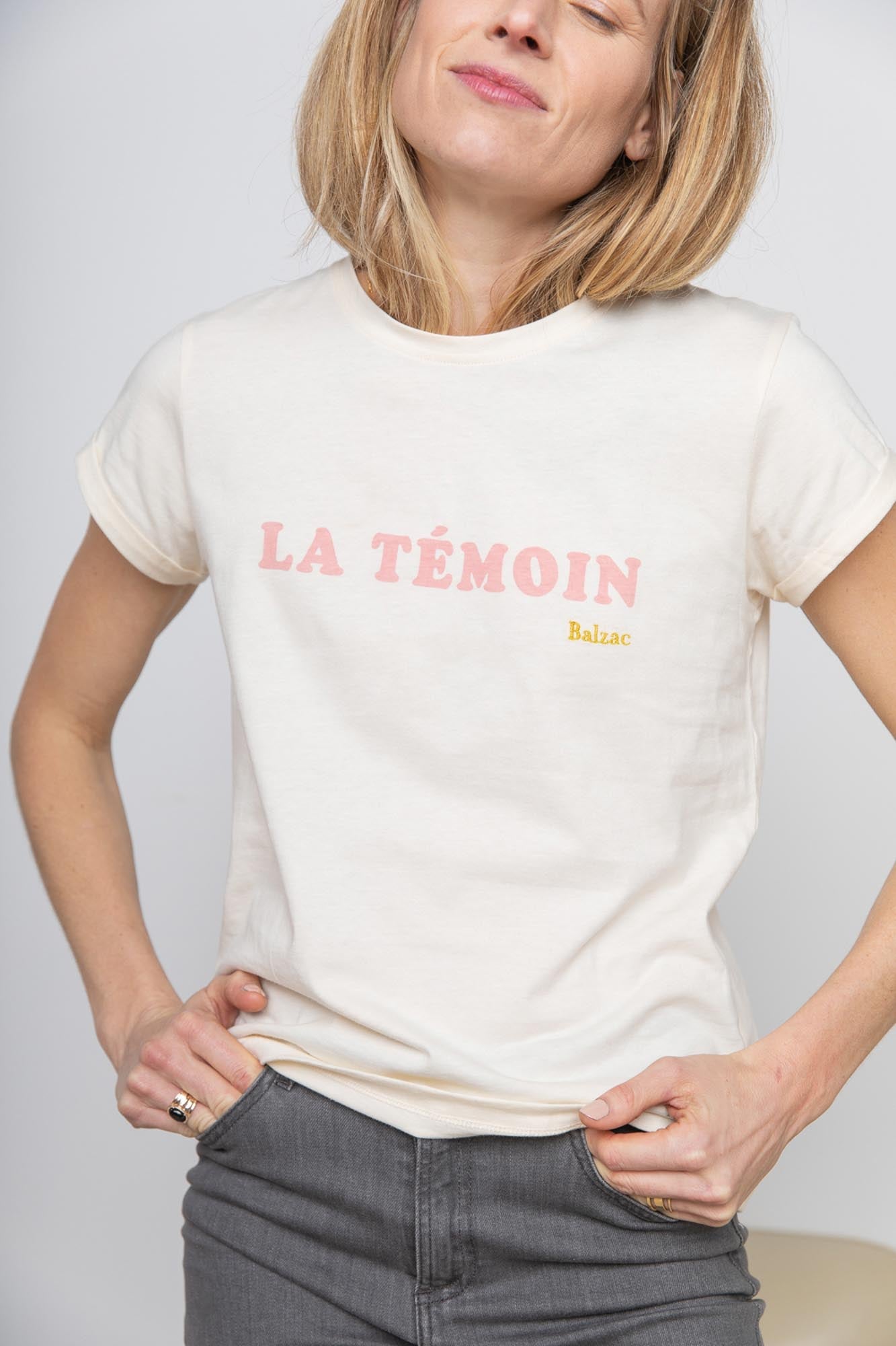 T-shirt La Témoin ecru