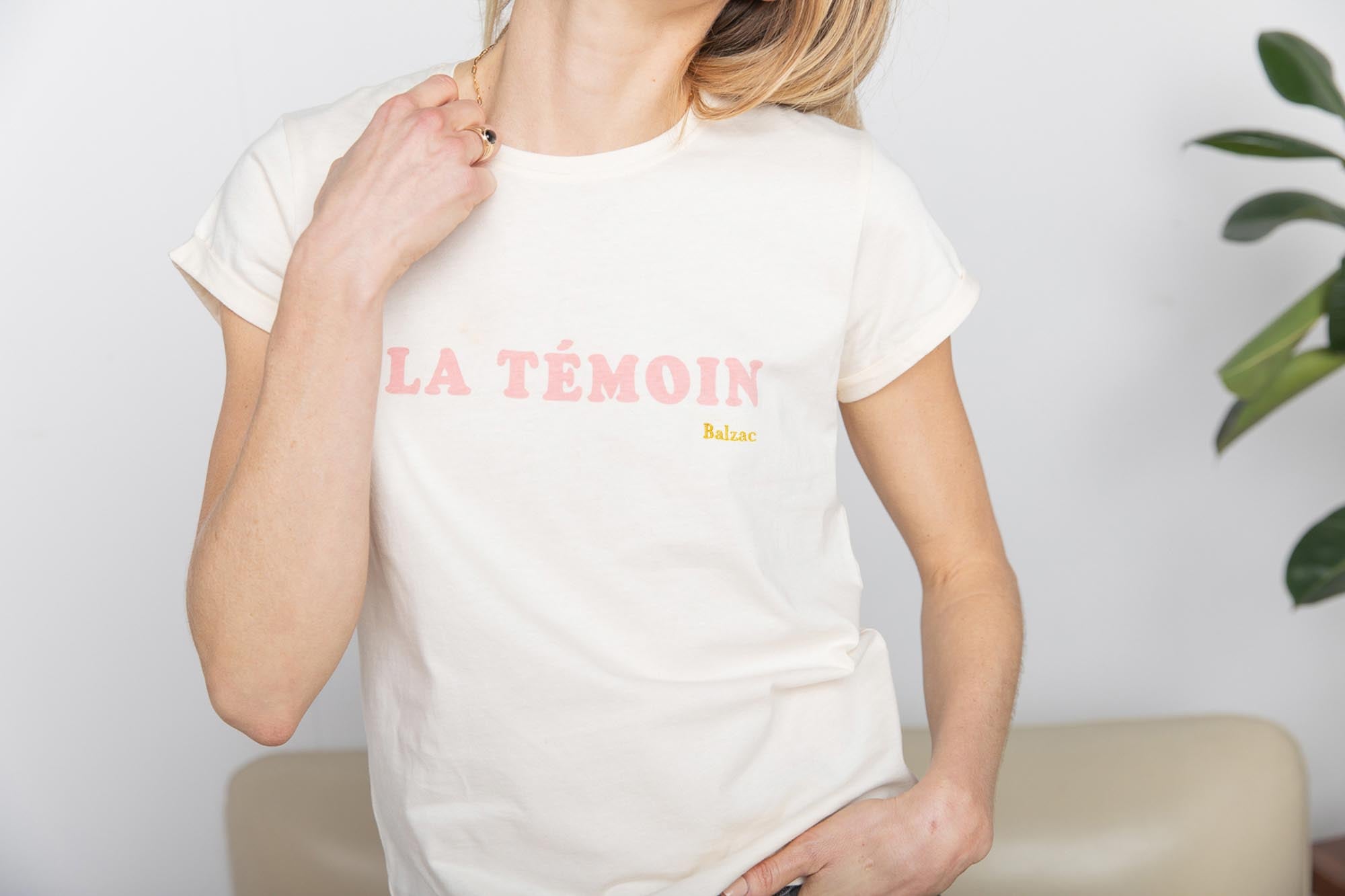 T-shirt La Témoin ecru