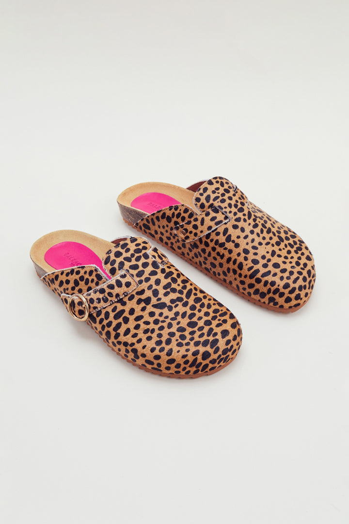 Cheetah slip on on sale mules