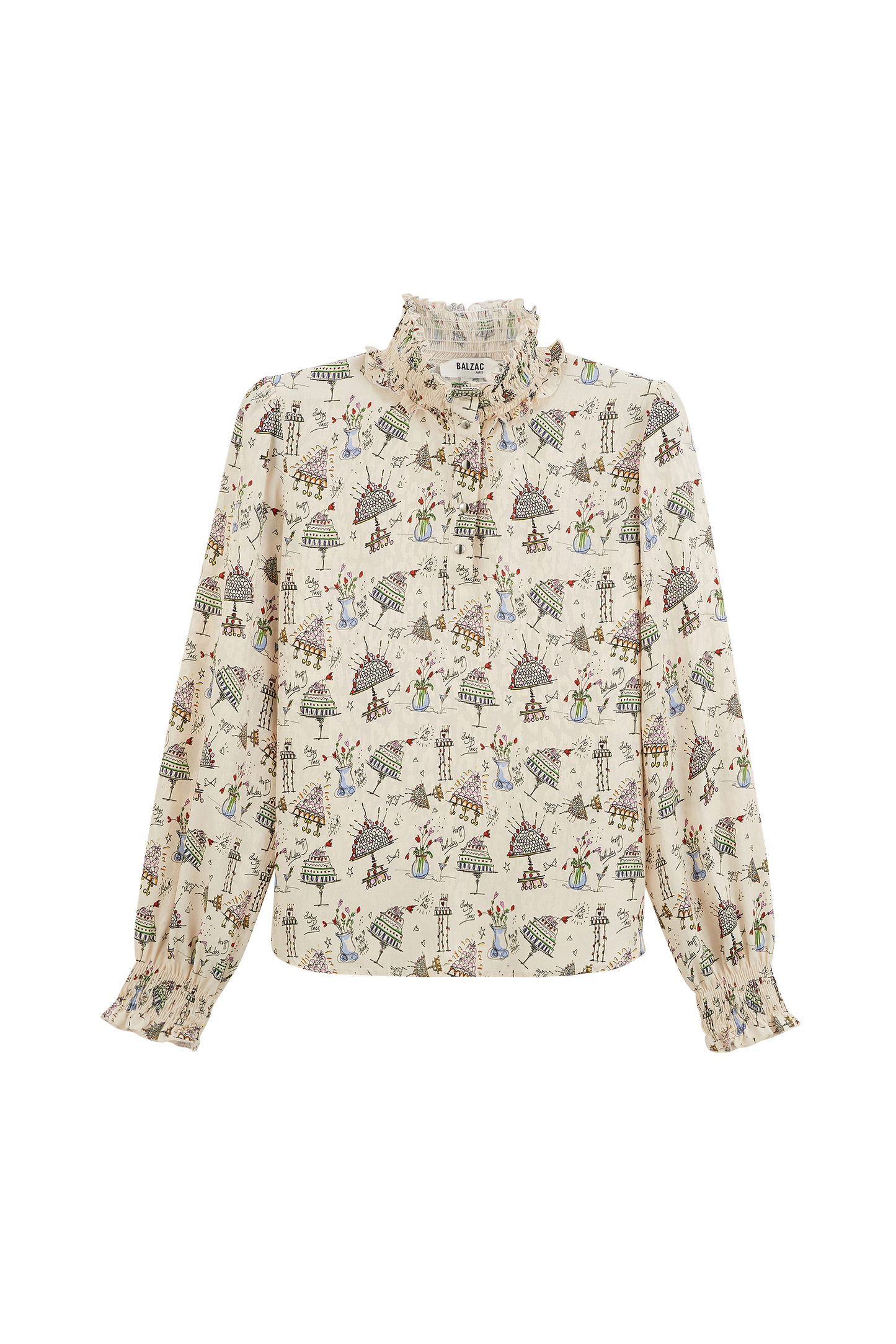 Once upon a time birthday print blouse