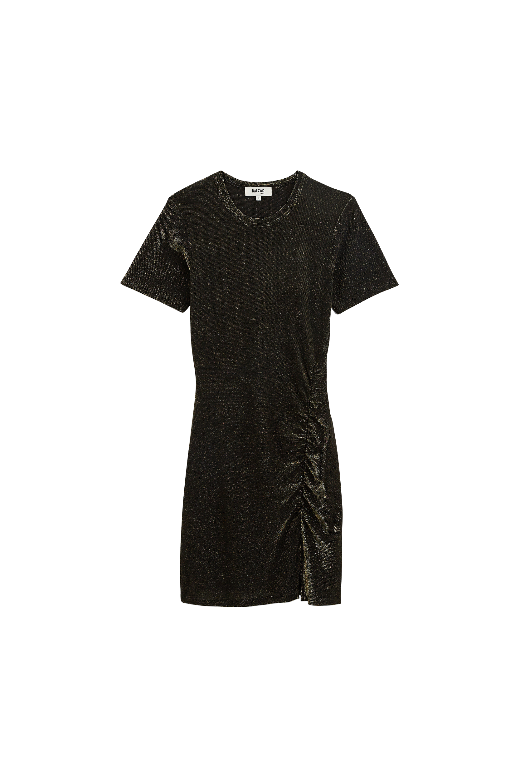 Dress Floréal black iridescent gold