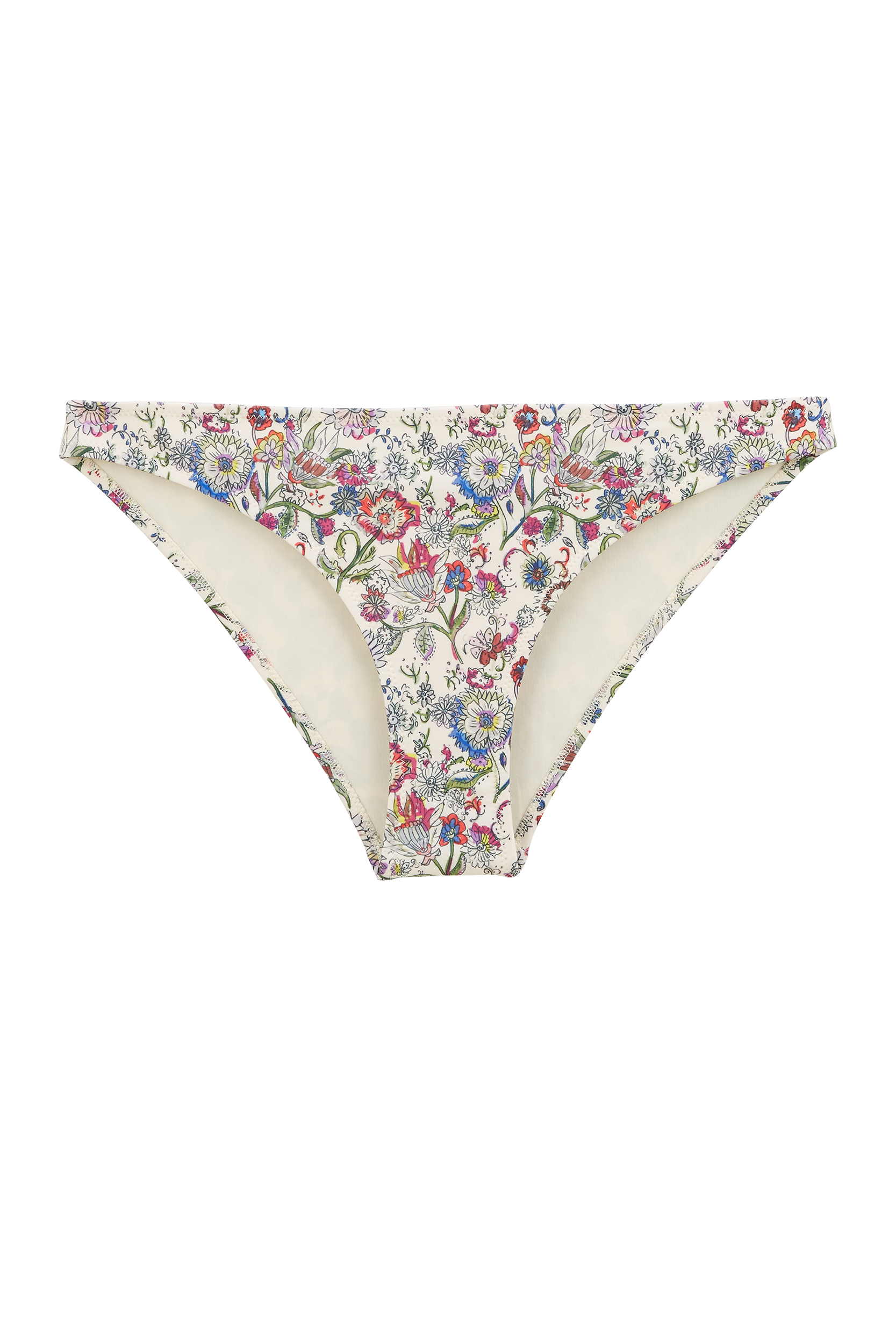 Hem of swimsuit Laura printed sunset flower