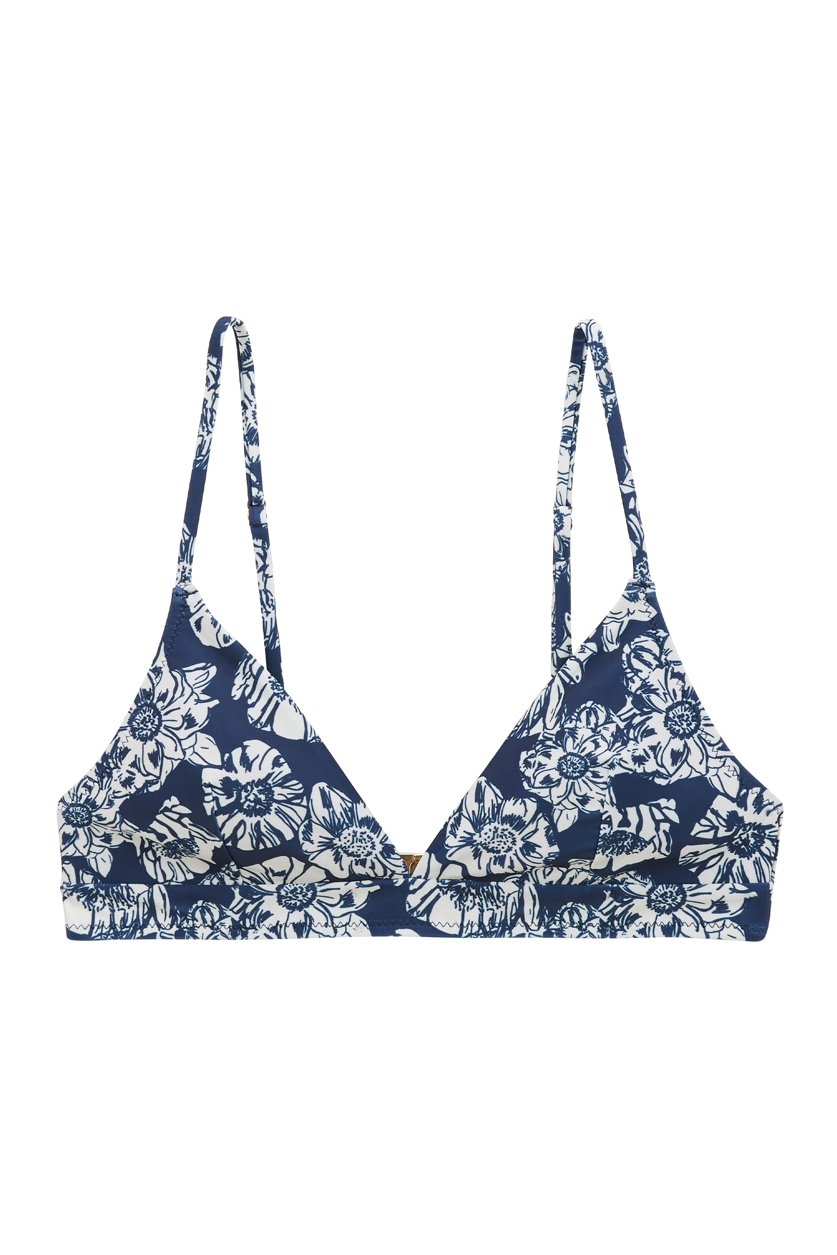 High of swimsuit Figuier printed flower party navy and ecru