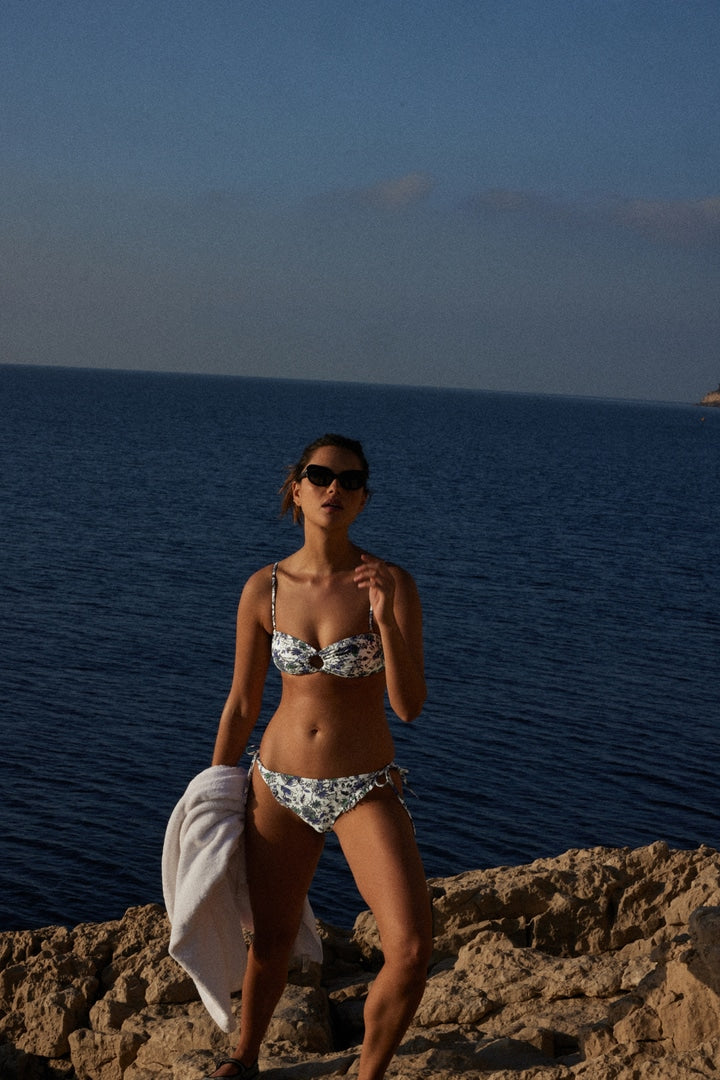 High of swimsuit Dahlia printed jardin in flowers