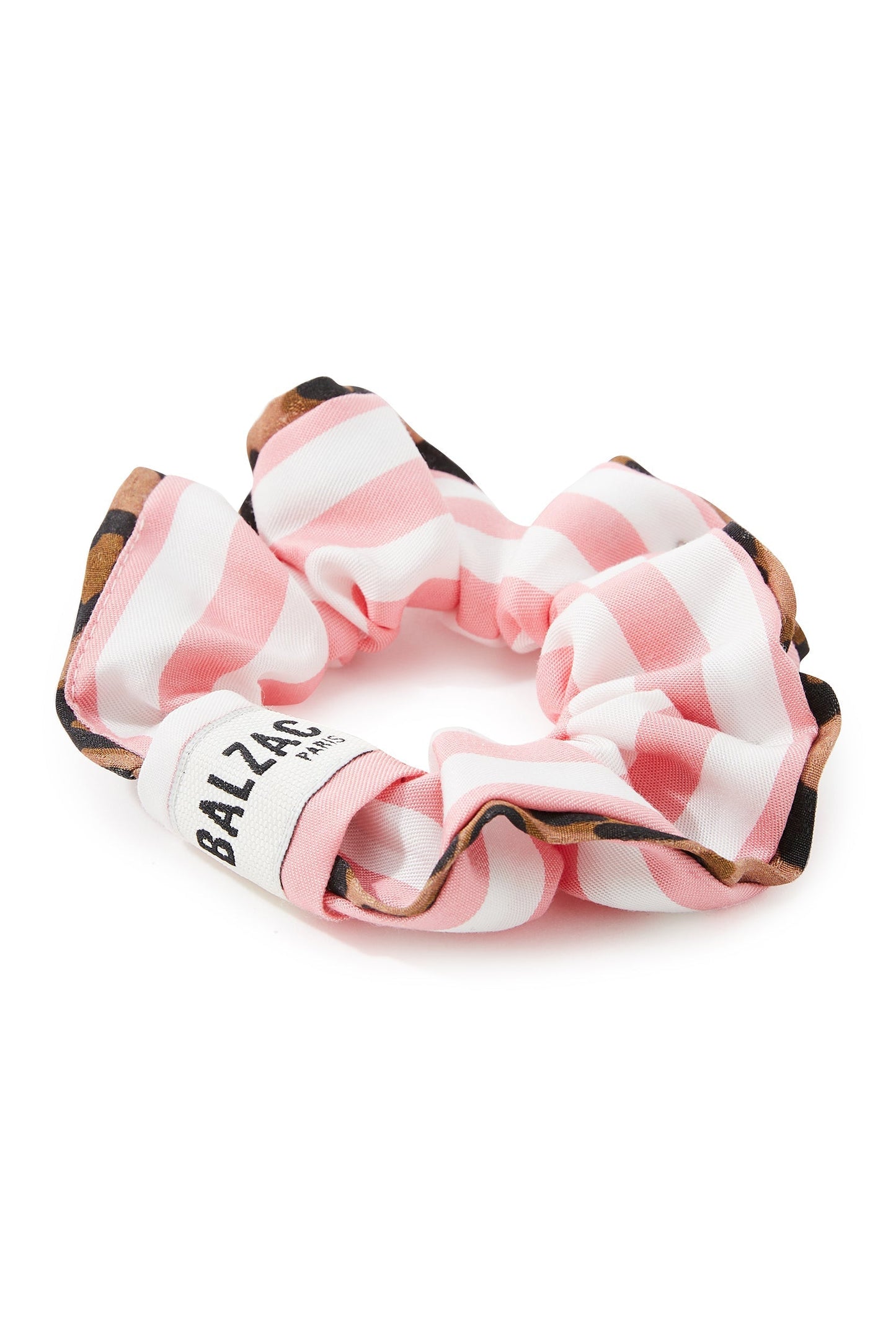 Amber scrunchie with pink stripes print