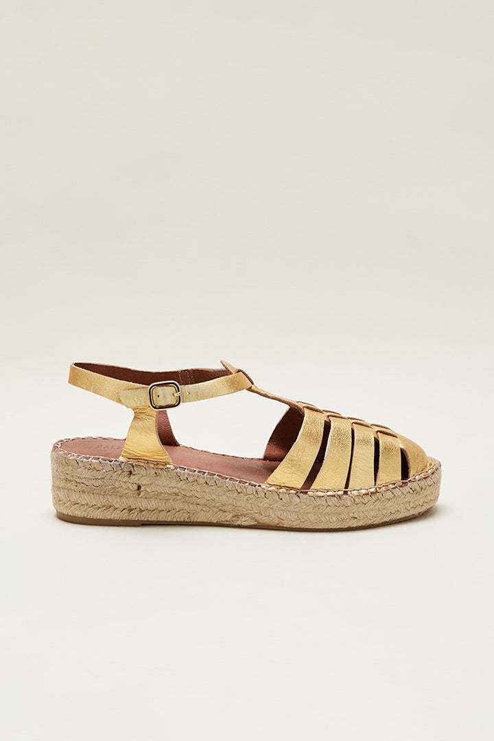 Golden poppy sandals