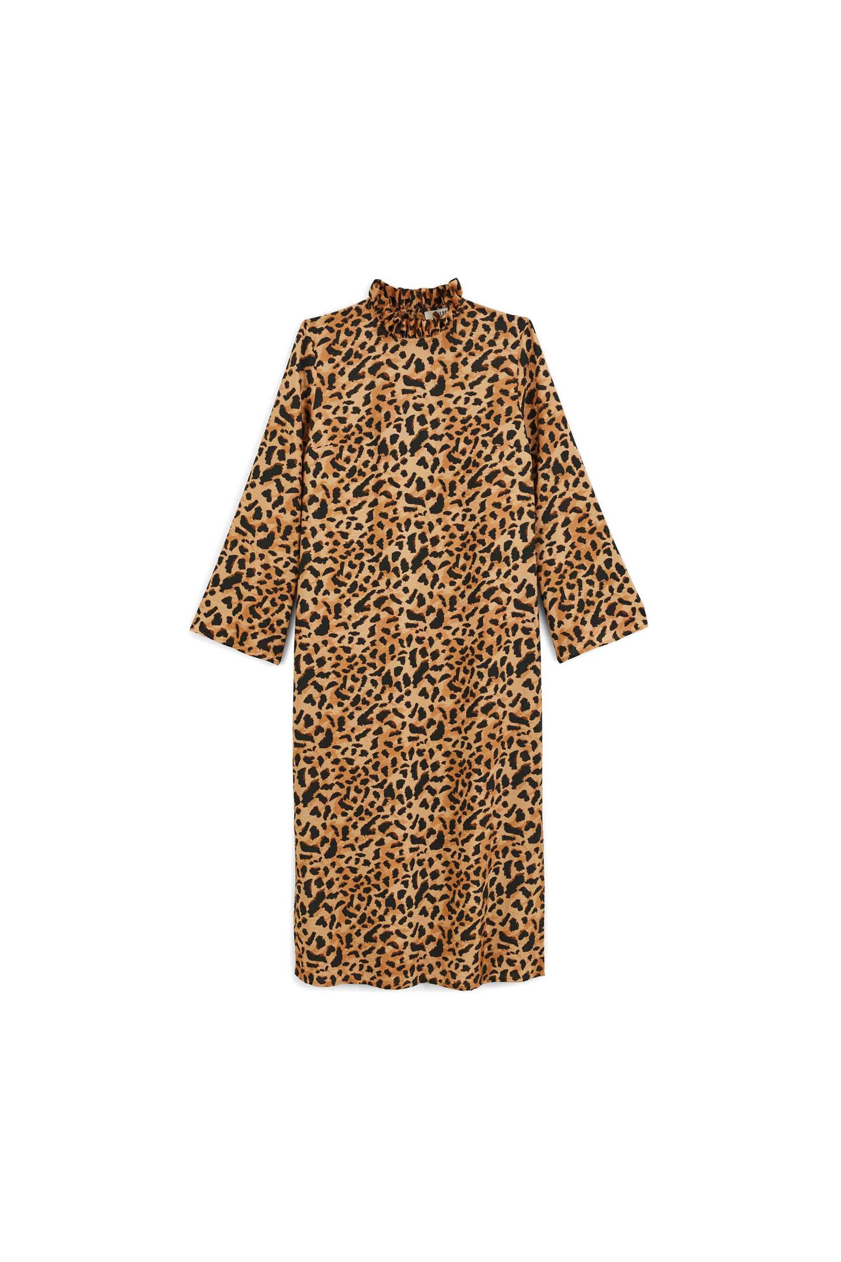 Robe Longue Léopard Sans Manches – Lew Magram Collection, Taille M, Parfaite Pour Un Look Casual
