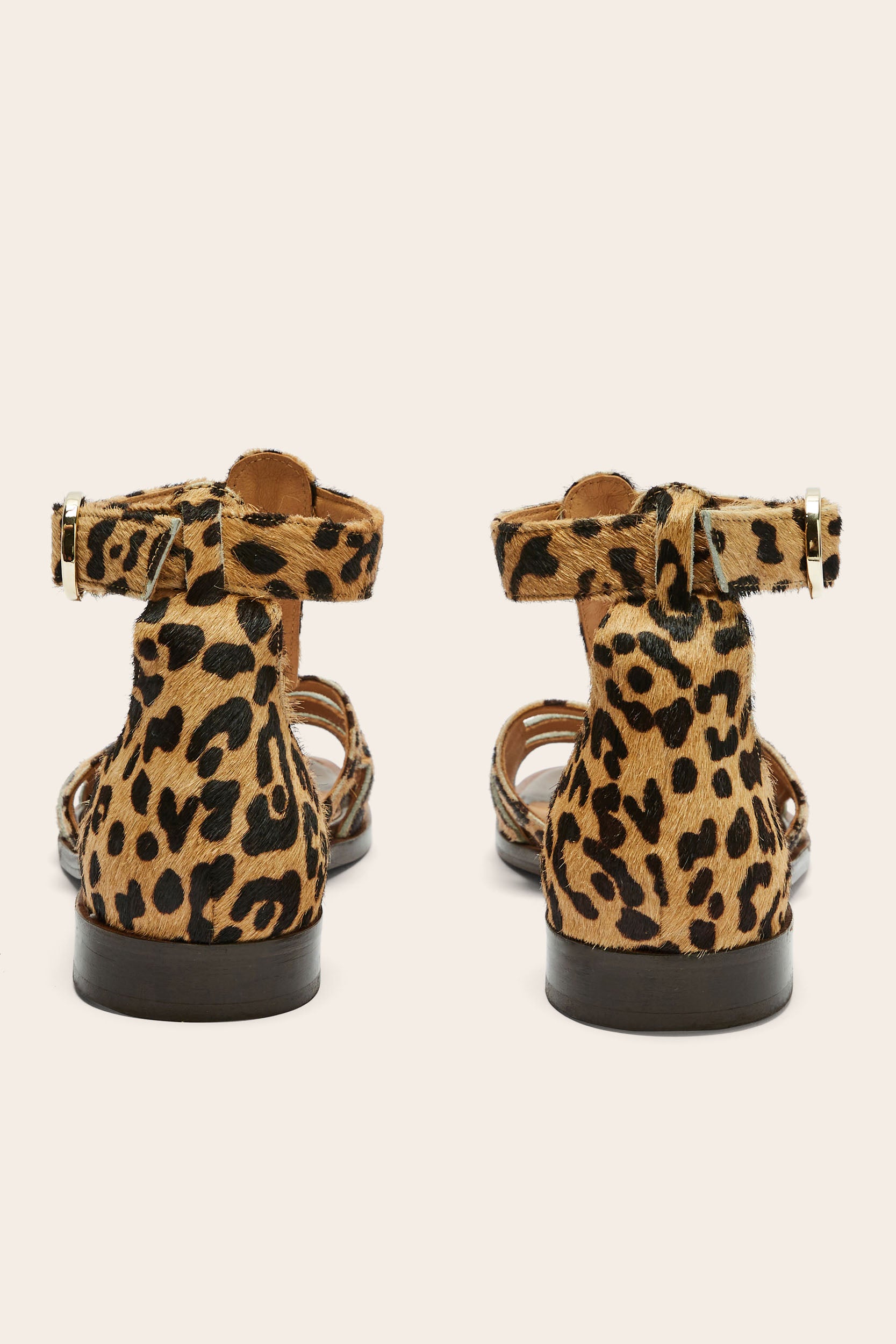 Selena pony cheetah sandals