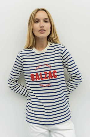 Striped Simone Literary Top