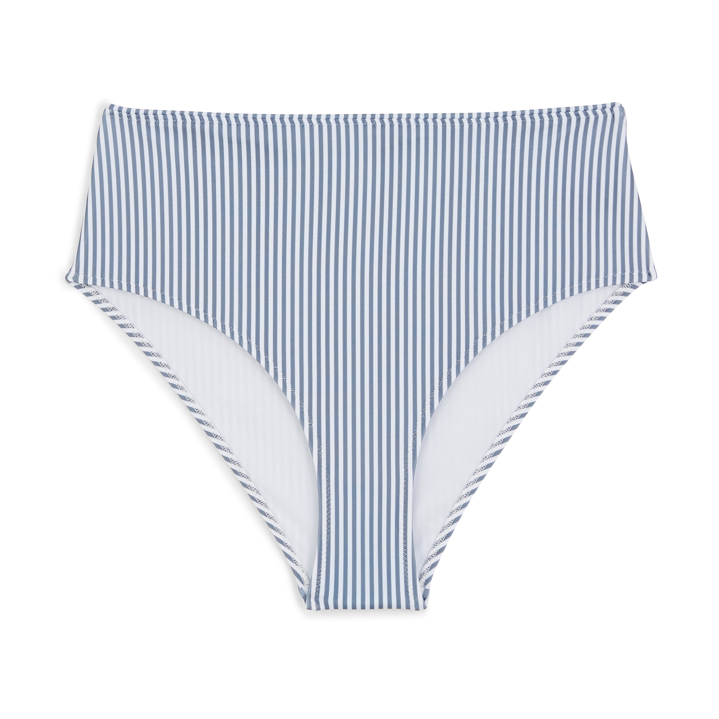 Hem of swimsuit Patchouli stripes sky blue