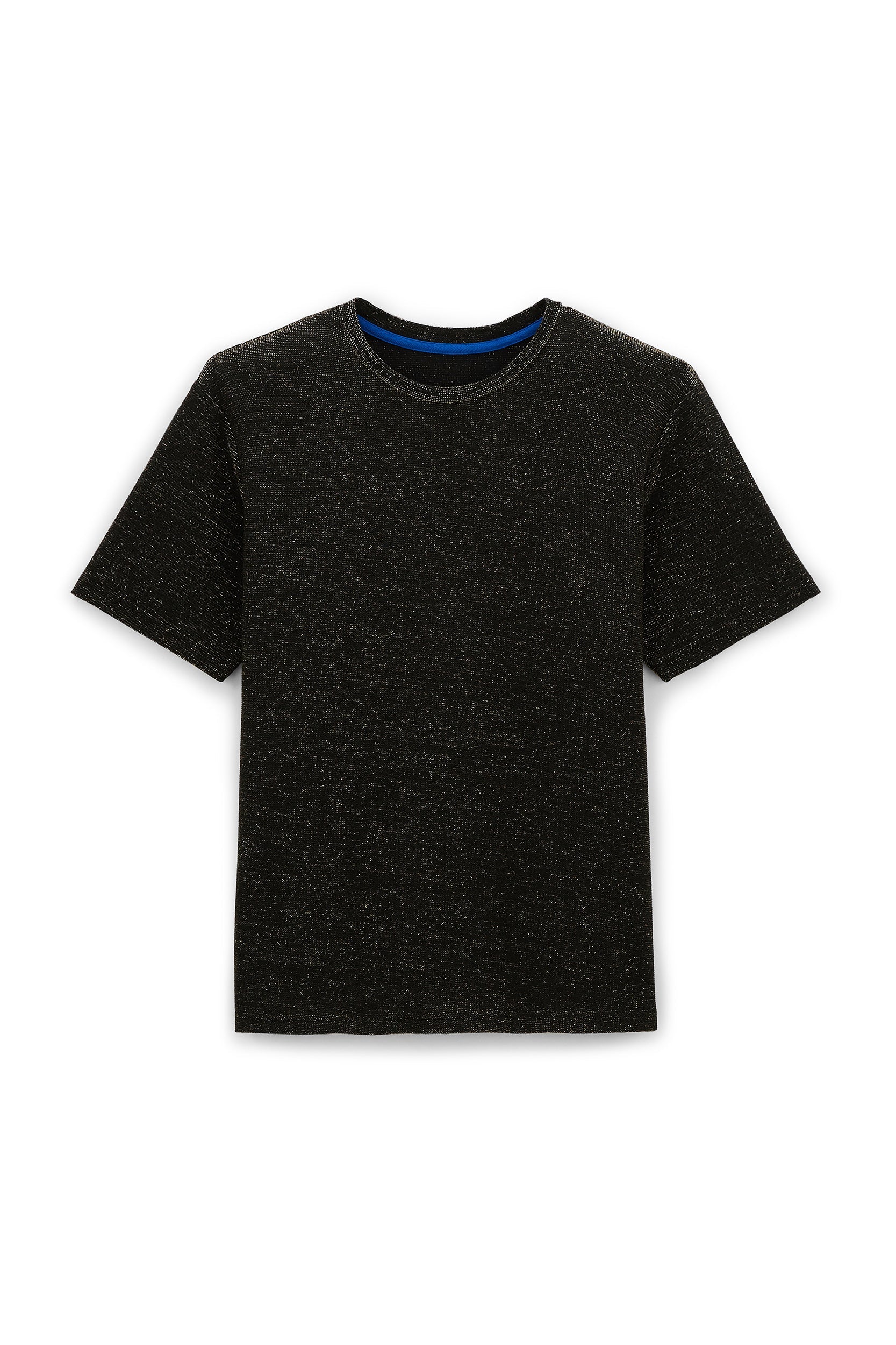 T-shirt Son black iridescent gold