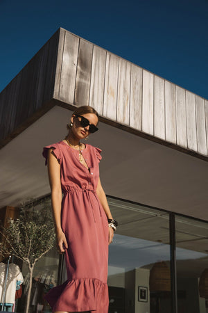 Robe Aimée rose poudre