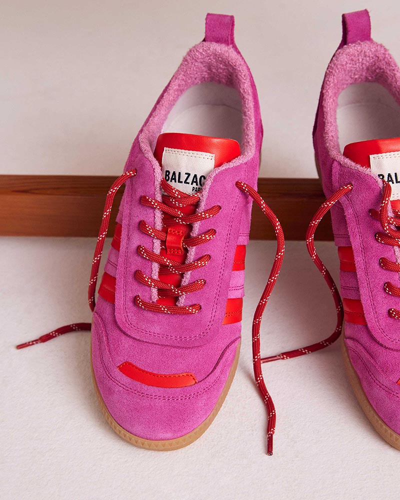 Quinn pink and red sneakers