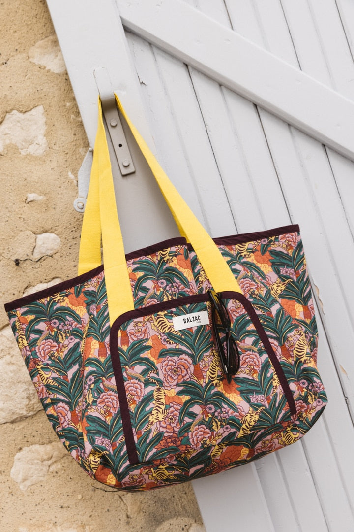 floral tiger print contemporary bag