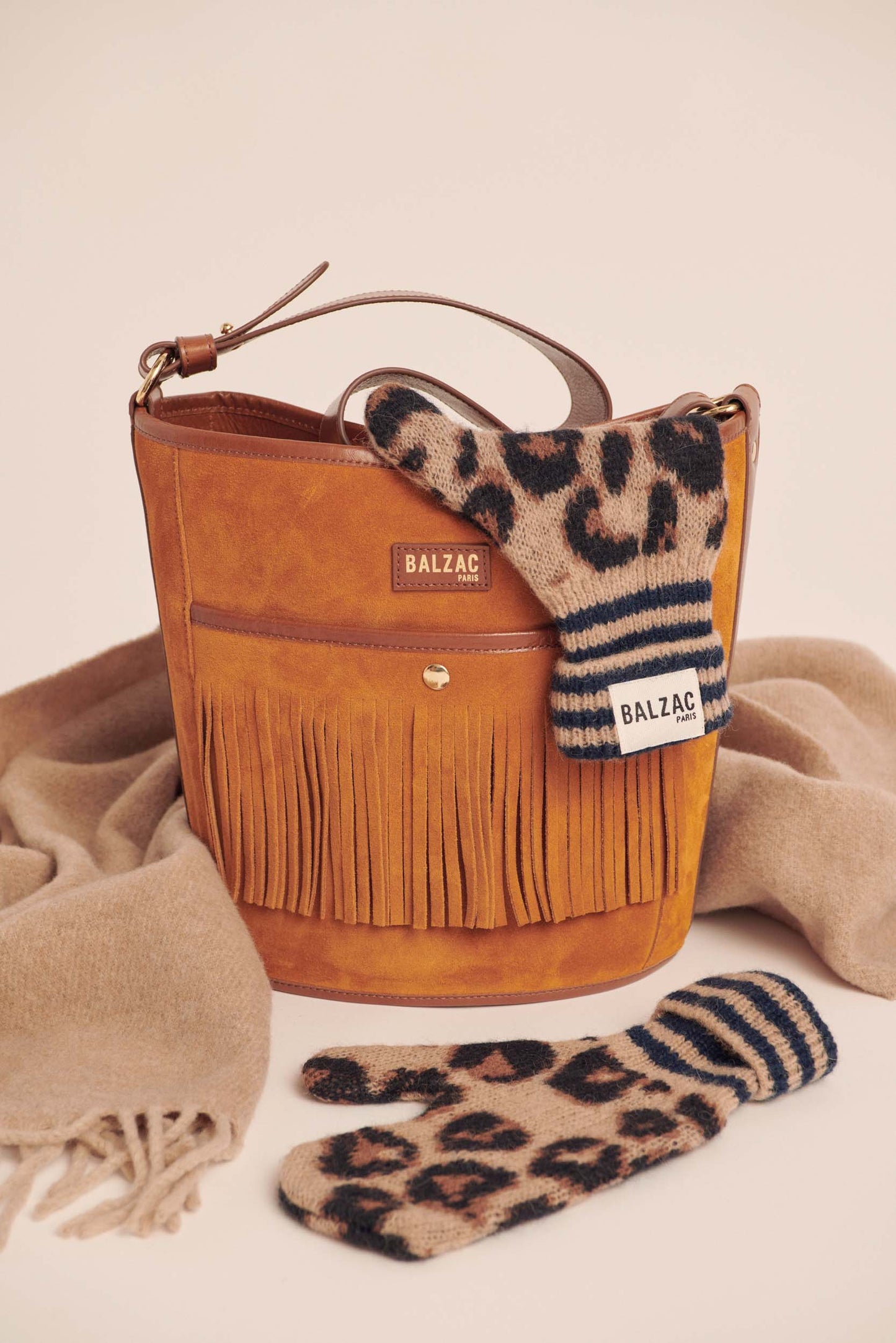 Sac Sofia franges camel