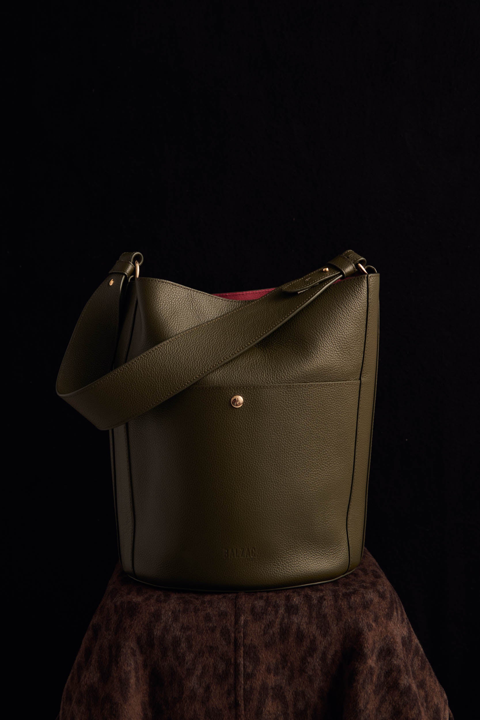 Bag Grand Sofia khaki interior fuchsia