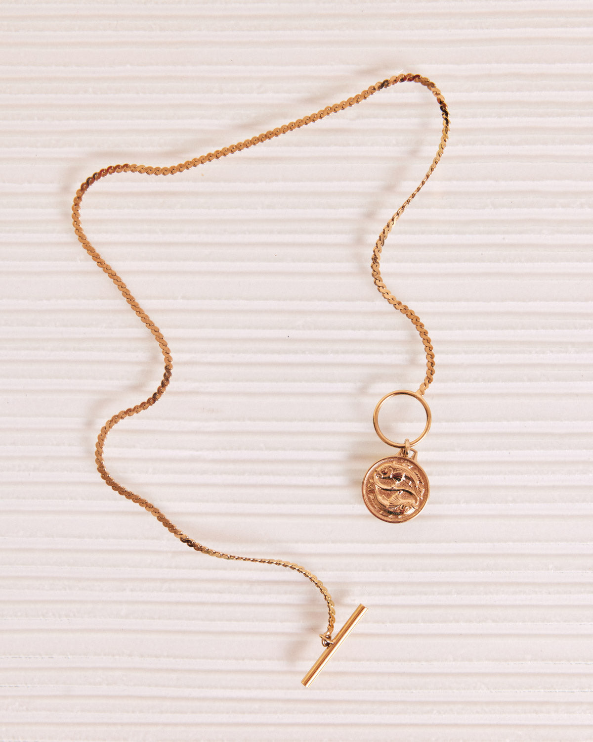 Golden Magic necklace golden brass fine pendant engraved