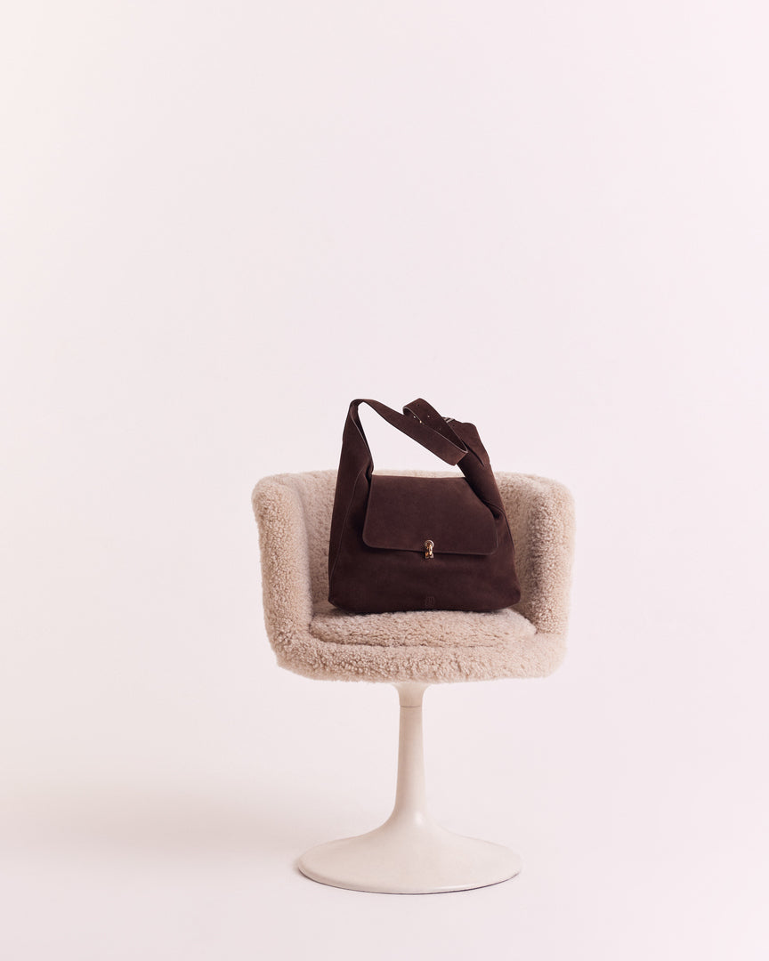 Bag Gala suede of leather mocha