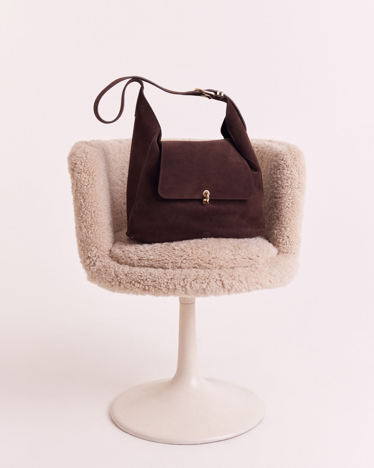 Bag Gala suede of leather mocha