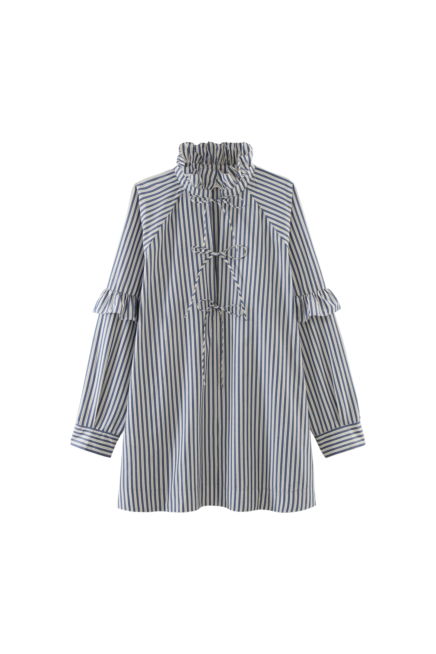 Tunique Mahault rayures marine, écru et gris