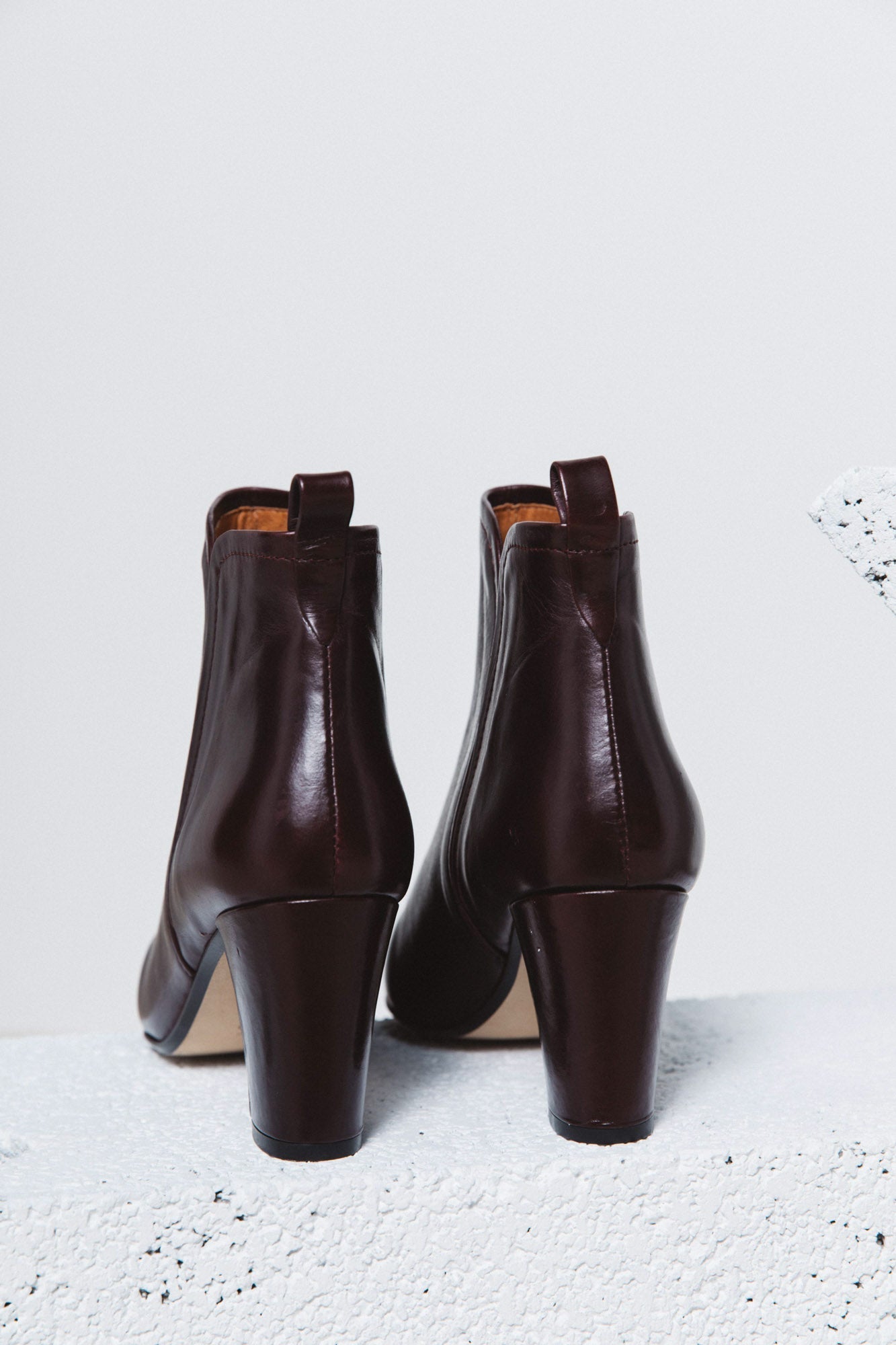 Eline burgundy ankle boots