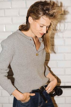 Ivanie thatched sweater in merino wool