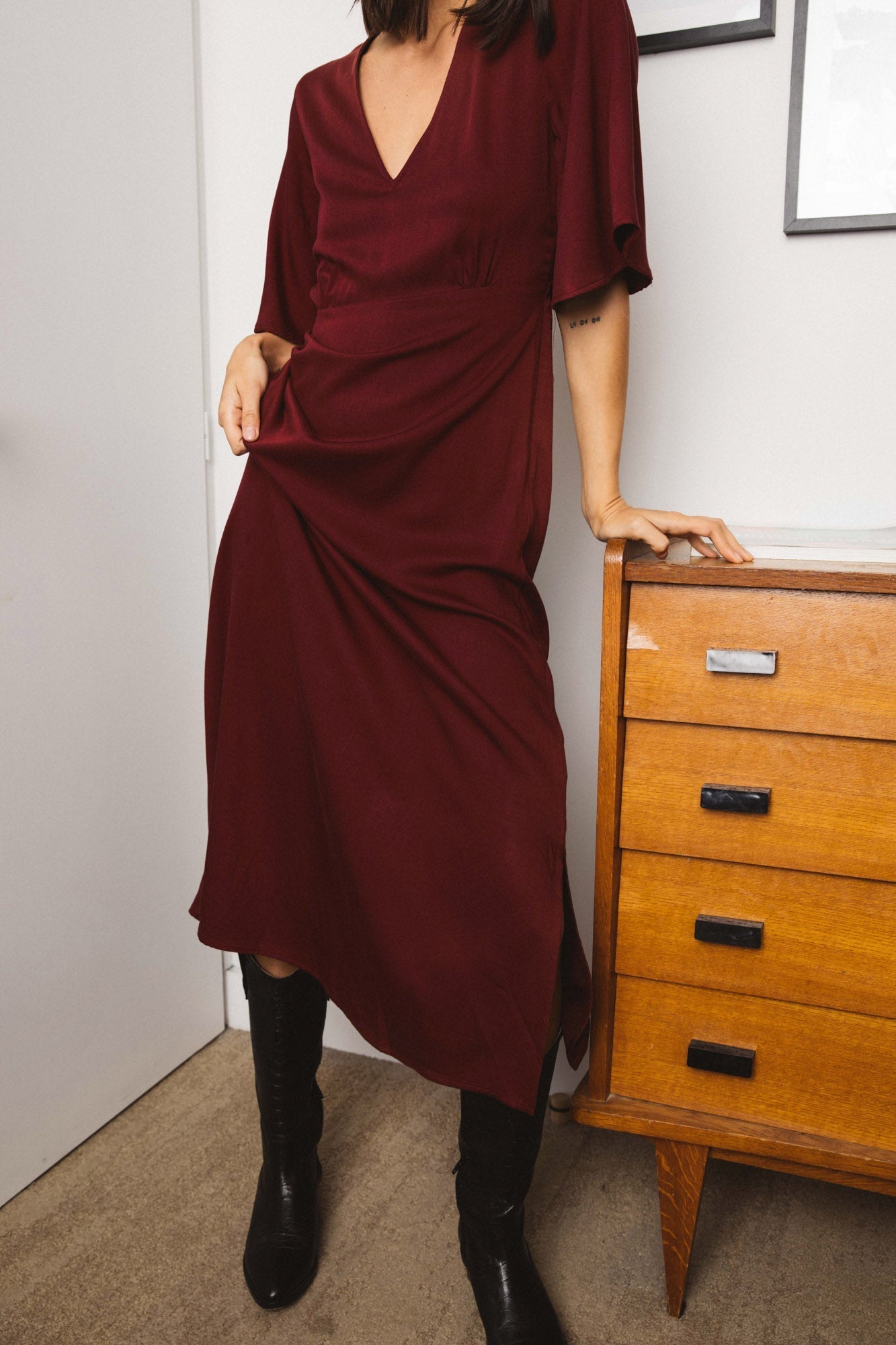 Burgundy Geraldine dress