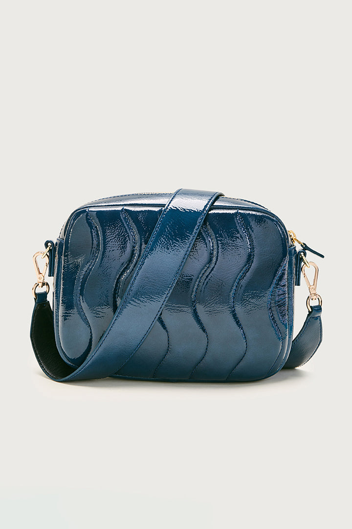 Bag César vague patent blue night