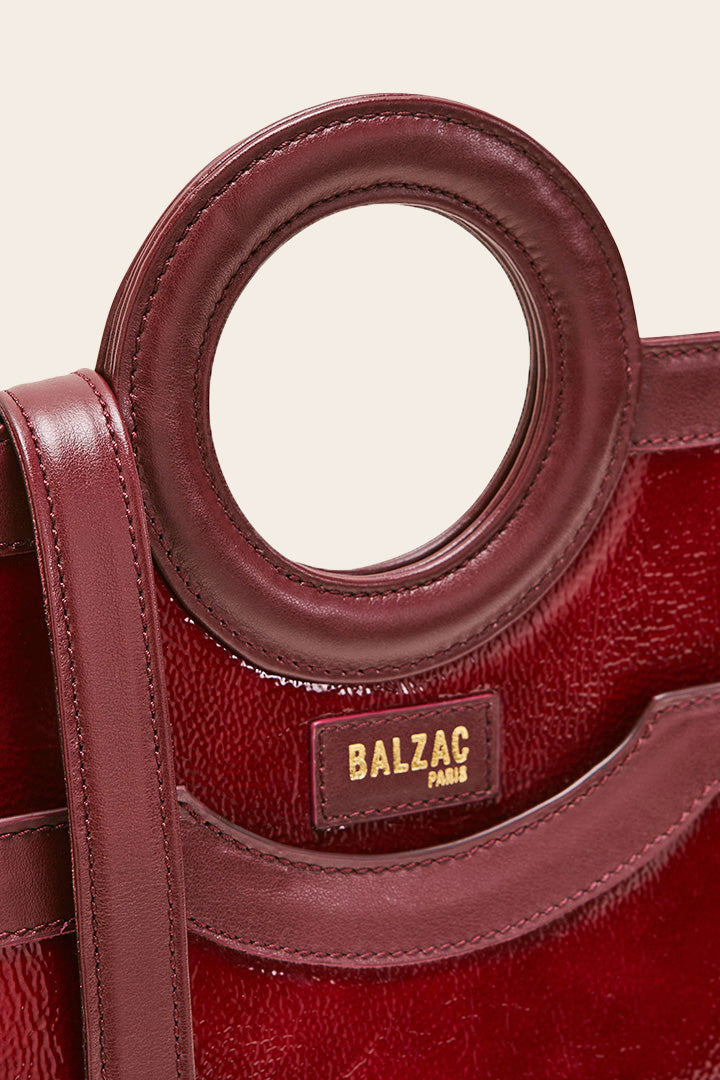 Burgundy bi-material Gaia bag