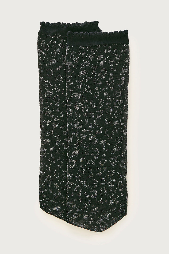 Socquette Maya black iridescent