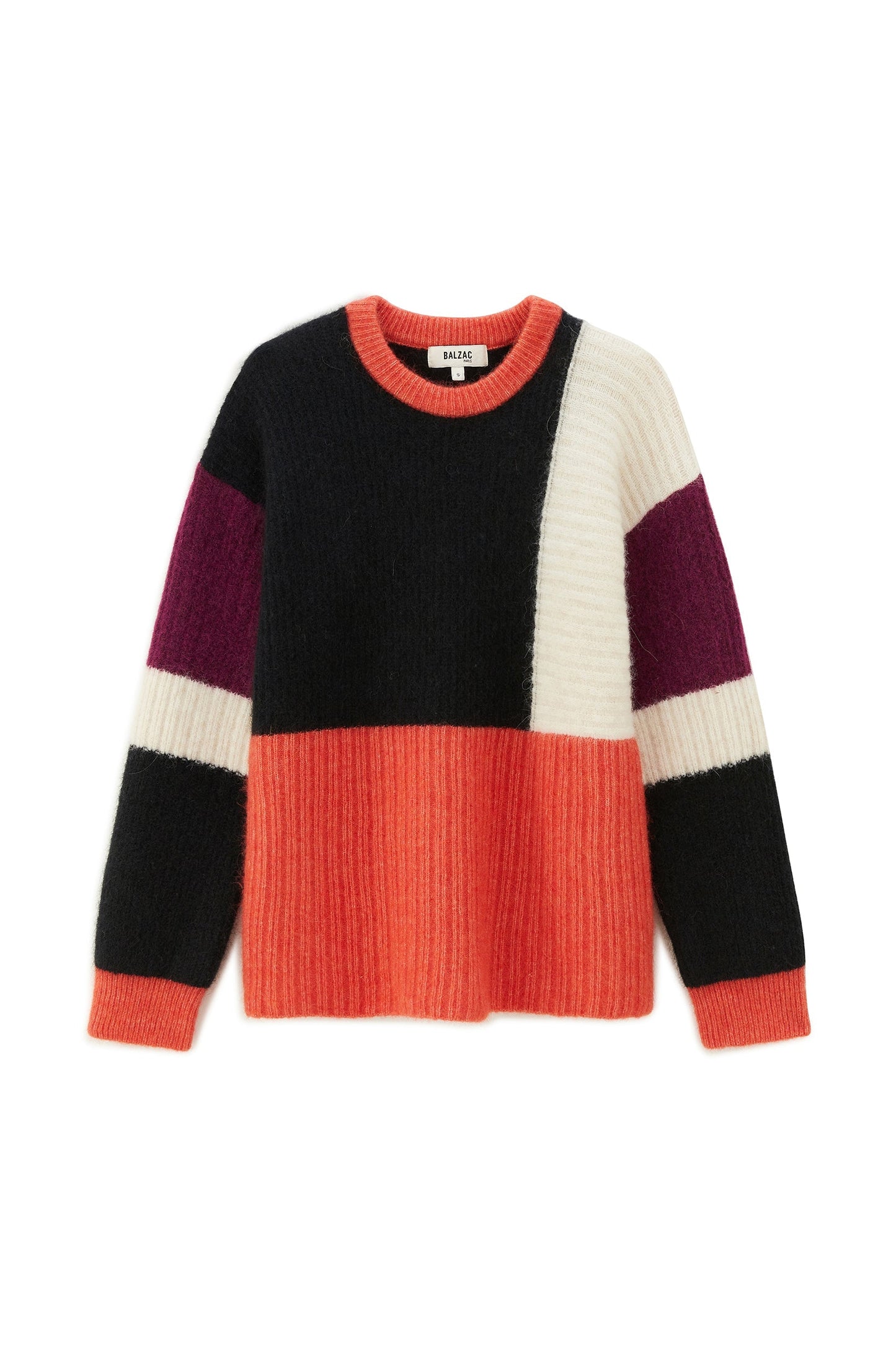 Oscar multicolor navy and orange sweater